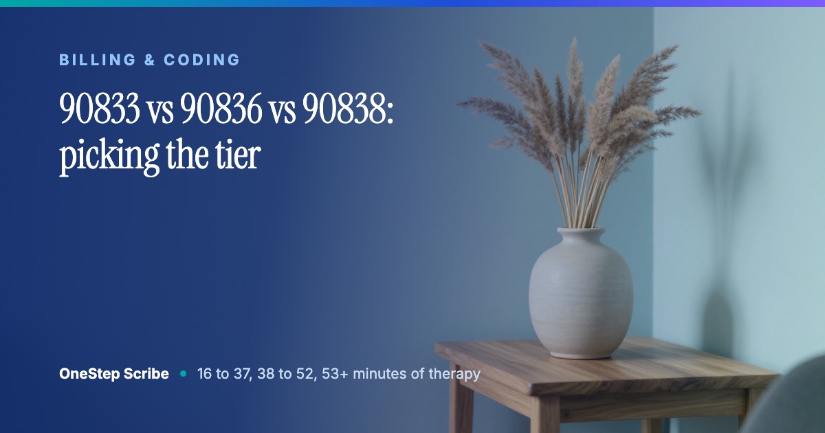 90833 vs 90836 vs 90838: picking the tier - OneStep Scribe